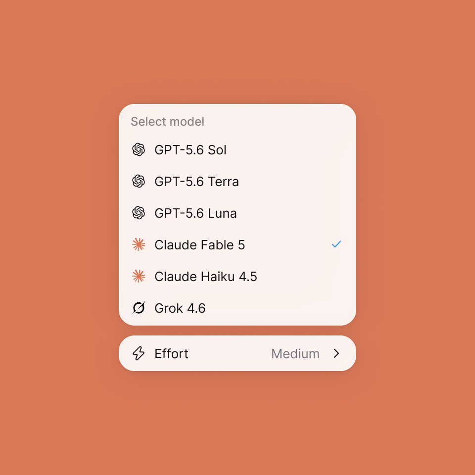 Model selector inside Strokes